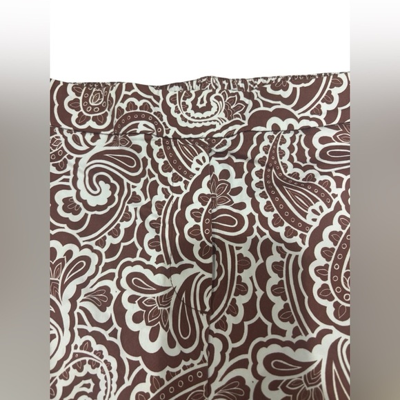 NWOT Boden Pull On Ankle Trousers Red Oak Summer Paisley Brown White Straight 10 - Picture 7 of 14